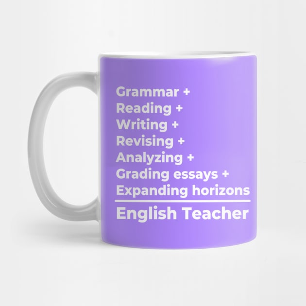 English Teacher Equation - white text by PerlerTricks